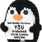 CryCarrot Graduation Gifts for Her Him, Mini Funny Handmade Crochet Penguin Graduation Gifts for Women Men, Inspirational Grad G