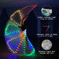 Zfbird Led Wings Halloween Butterfly Wings Light Up Moth Cape (55Inch For Adults, Colorful Lights)