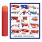 120 PCS Mega Dart Refill Pack 9.5cm Red enhanced Refill project pieces for N-Strike Mega Series Blasters