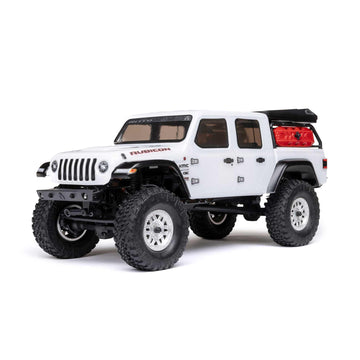 Axial RC Truck SCX24 Jeep Gladiator 4 Wheel Drive Rock Crawler Brushed RTR Nothing Needed to Complete Ready-to-Run White AXI0000
