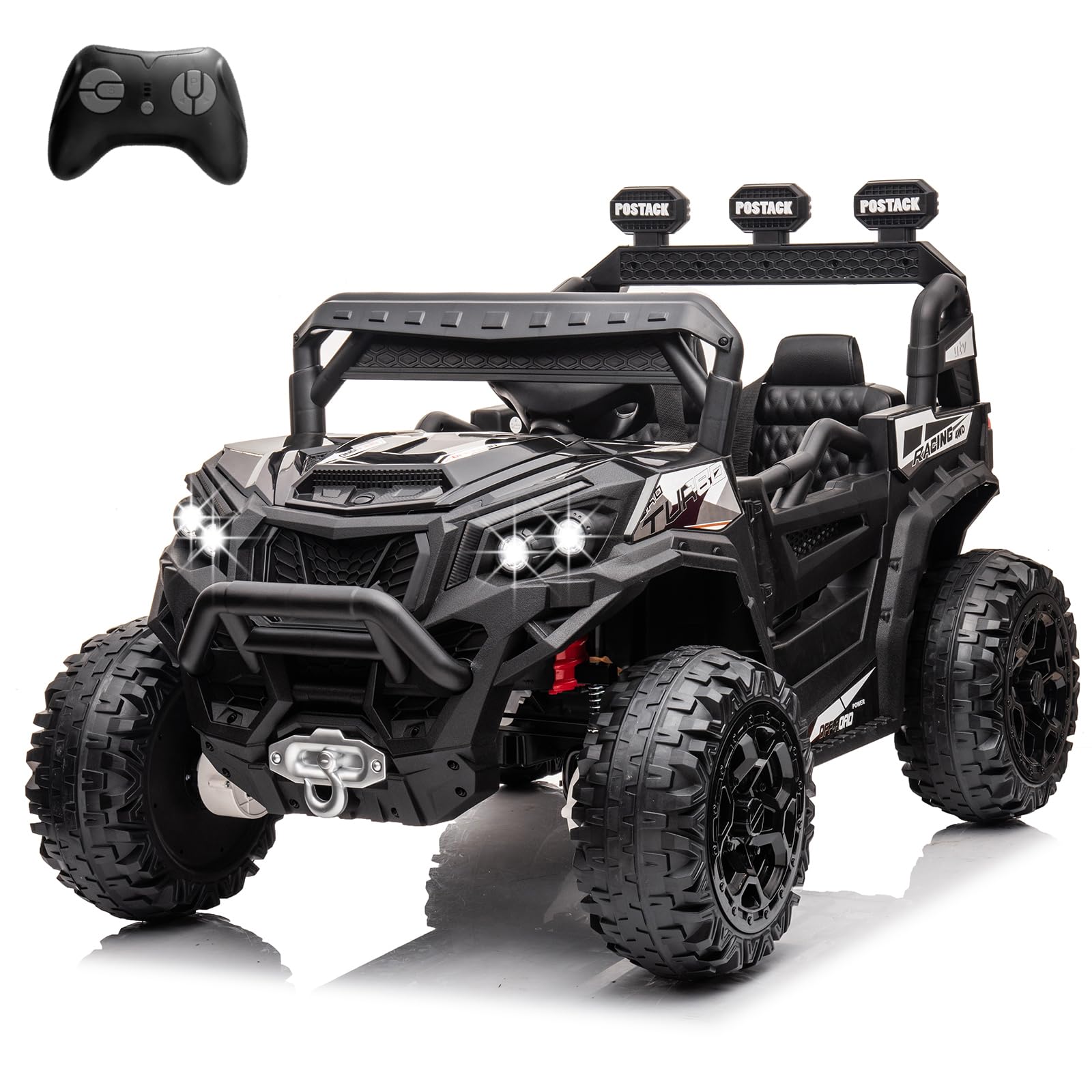 Nitoess 4X4 Kids Ride On Car With Remote Control, 24V Battery Powered Ride On Truck 4Wd/2Wd Switchable Electric Car For Kids Rid