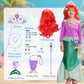 Zaisuifun Princess Dress Up Mermaid Costume Little Girls Mermaid Dress Halloween Cosplay Costumes, Purple, 3-4 Years(Tag 110)