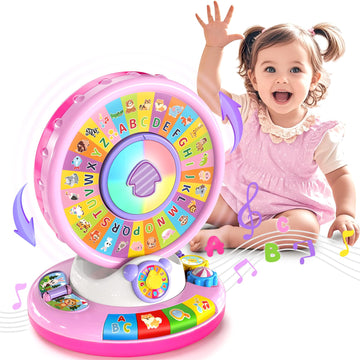 Learning Toy For 1 2 3 Year Old Girls, Spin And Sing Alphabet Zoo With Sounds, Interactive Educational Toys For Toddlers 1-3, Ch