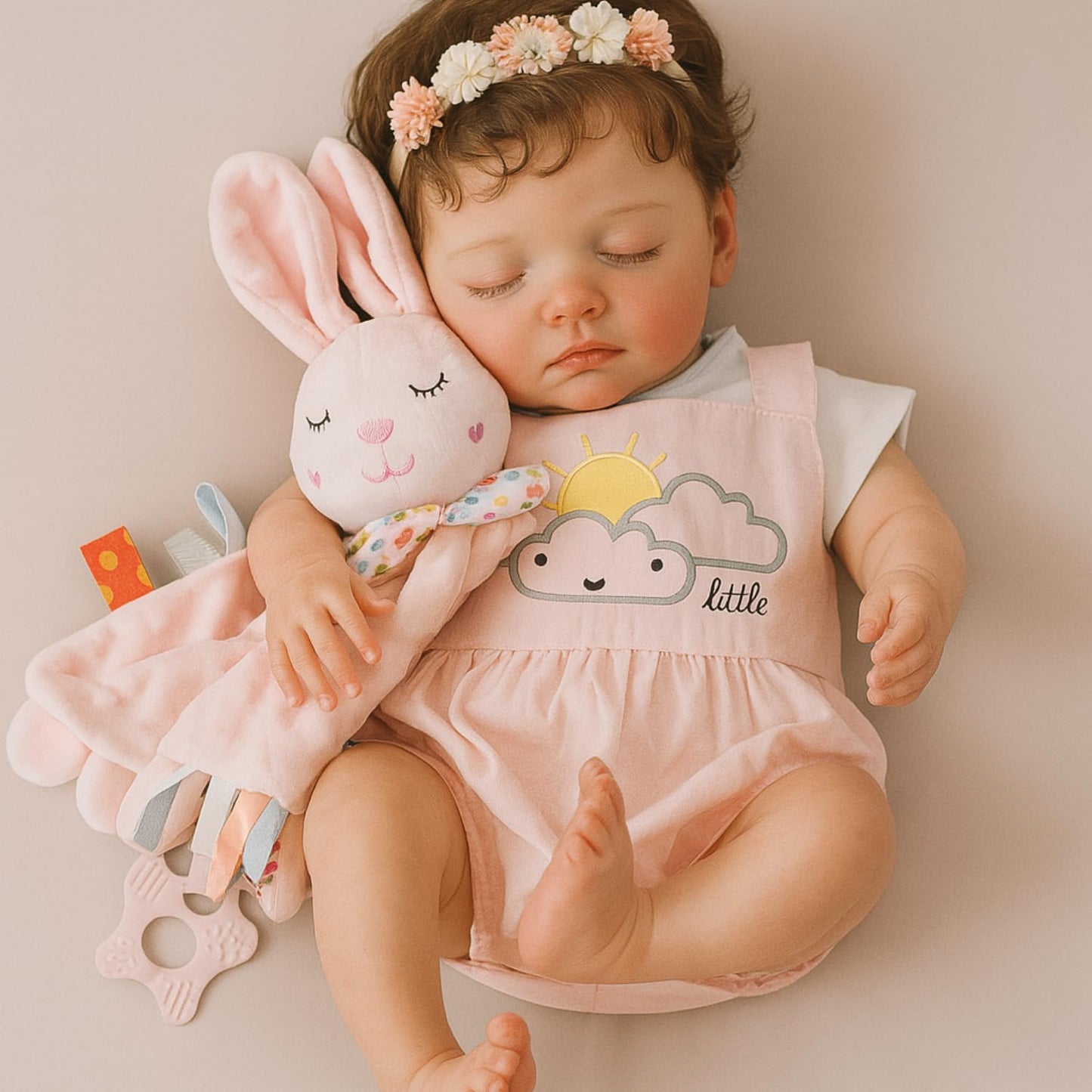 Scom Realistic Reborn Baby Dolls - 20 Inch Lifelike Newborn Baby Girl, Real Life Dolls With Soft Weighted Body, Sleeping Baby Gi