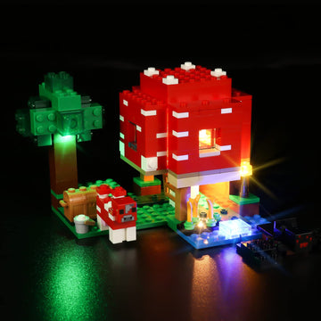 Rorliny Led Light Kit For Lego Minecraft The Mushroom House 21179 Building Kit, Lighting Set Compatible With Lego 21179 (Lights