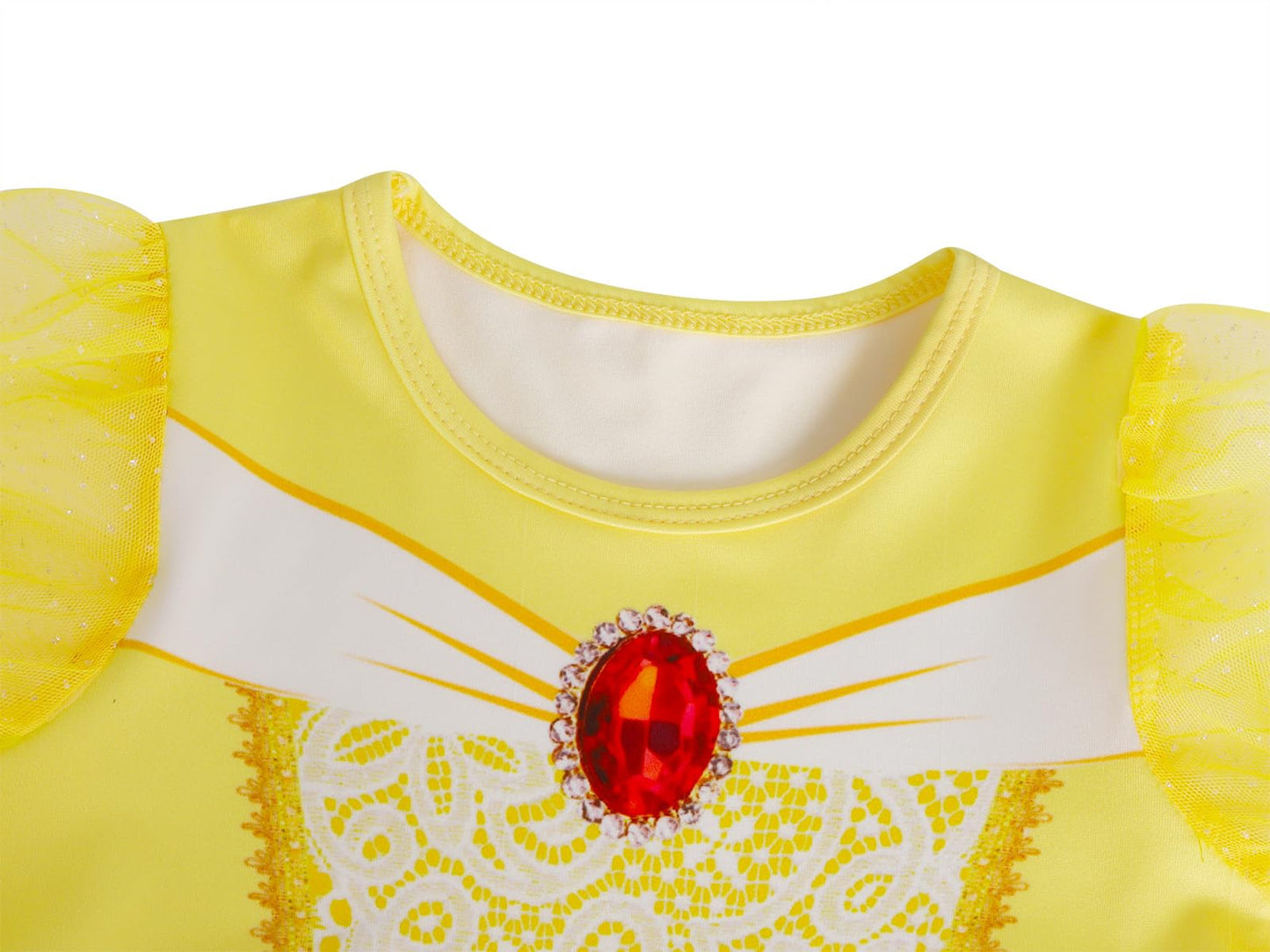 Marendyee Princess Dress For Girls Halloween Costume Outfit Sparkly Tulle Mesh Puff Sleeve Cosplay Fancy Dresses Christmas Gift