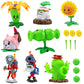 JHESAO 8 PCS Plants and Zombies Toys Action Figures Zombies PVZ Toys Set 1 2 Series Great Gifts for Kids and Fans Birthday and Christmas Party