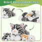 Muiteiur 15.7 Inch Cat Stuffed Animal with Babies  1 Mom & 3 Baby Kittens with Portable Zipper Storage Pouch  Cuddly Stuffed Animal Toys for Kids  Girls  Boys