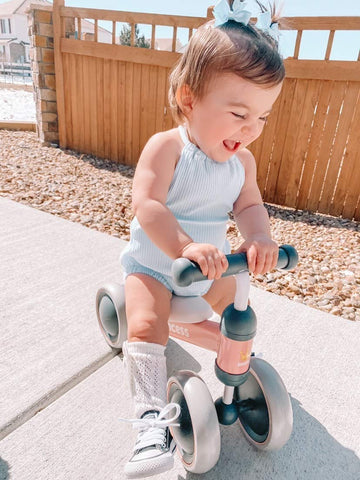 Bekilole Baby Balance Bike For 1 Year Old Girl Gifts, 10-24 Month Toddler Balance Bike, 4 Silent Wheels Pre-School First Ride On Toys, 1St Birthday Gifts