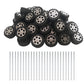 EUDAX 50pcs Plastic Roll 2mm Dia Shaft Toys Wheel and 25Pcs STEM Shaft Round Rod Axles for DIY Toy RC Car Truck Boat Helicopter
