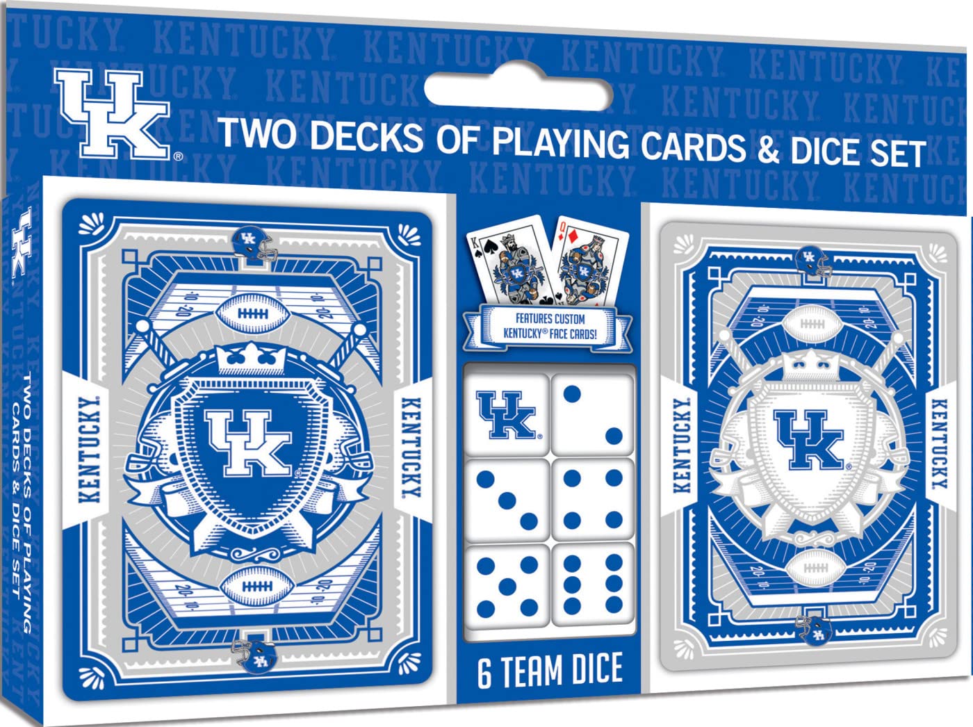 MasterPieces Game Day - NCAA Kentucky Wildcats 2-Pack Playing Cards & Dice Pack - Officially Licensed Set for mature-themeds and Family