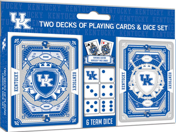MasterPieces Game Day - NCAA Kentucky Wildcats 2-Pack Playing Cards & Dice Pack - Officially Licensed Set for mature-themeds and Family
