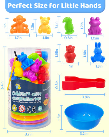 Oomloid Counting Animals Montessori Toys For 3 4 5 Years Old Boys Girls, Preschool Learning Activities Educational Sensory Toys