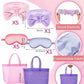 Sintuff 24 Pcs Kids Spa Party Supplies For Girls 6 Spa Party Robes 6 Tote Bags 6 Headbands 6 Spa Masks (Purple Birthday,Size 10)
