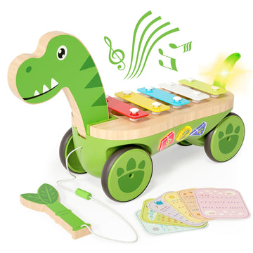 Baby Xylophone Musical Car Toy For Toddlers, Dinosaur Truck Toys For 18M+ 2 3 Years Old Kids, Best Christmas Birthday Gifts For