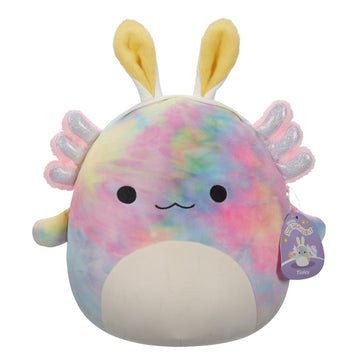 Squishmallows Original 12In Tinley The Rainbow Axolotl With Bunny Ears - Official Jazwares Easter Plush (Medium-Sized)