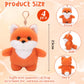 Aoriher 4 Pcs Fox Plush Stuffed Animal Small Plushies Doll Birthday Gift Plush Toy Set for Boys Girls Animal Theme Party Decor N