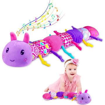 Baby Girl Toys 0-6 Months, Baby Soft Stuffed Animal Toys With Multi Textures,Rattle,Crinkle,Baby Girl Gift, Baby Girl Toys 6 To
