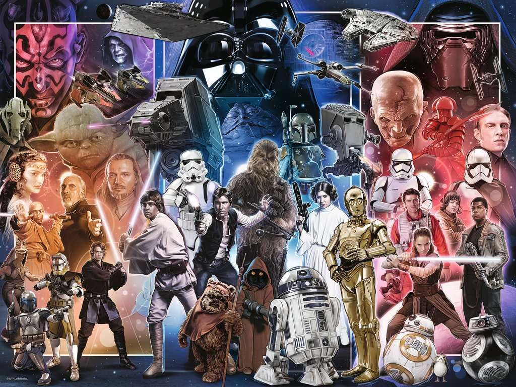 Ravensburger Star Wars Whole Universe 1500 Piece Jigsaw Puzzle | Unique Piece Design | Softclick Technology | Ideal Gift For Puz