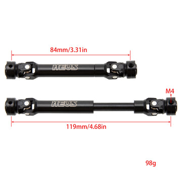 MEUS RACNIG 2pcs TRX4 SCX10 Driveshafts for 1/10 RC Crawler Traxxas TRX4/Axial SCX10/Tamiya CCO1/Redcat Gen8 etc.. (84mm)
