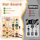 Joyreal Wooden Busy Board with LED Lights, Montessori Sensory Toy for Toddlers, Fidget Board for Fine Motor Skills, Forest Theme