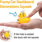 Wonuu Car Duck Decoration Dashboard Ornament For Dashboard Decoration Rubber Accessories With Pearl Necklace Crown Mini Swim Ring And Sunglasses