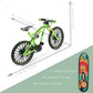 Risopen 1:8 Scale Die-Cast Alloy Mini Mountain Bike Bicycle Model Toy Finger BMX Toy Desktop Decoration Crafts for Cycling Lovers(Green)