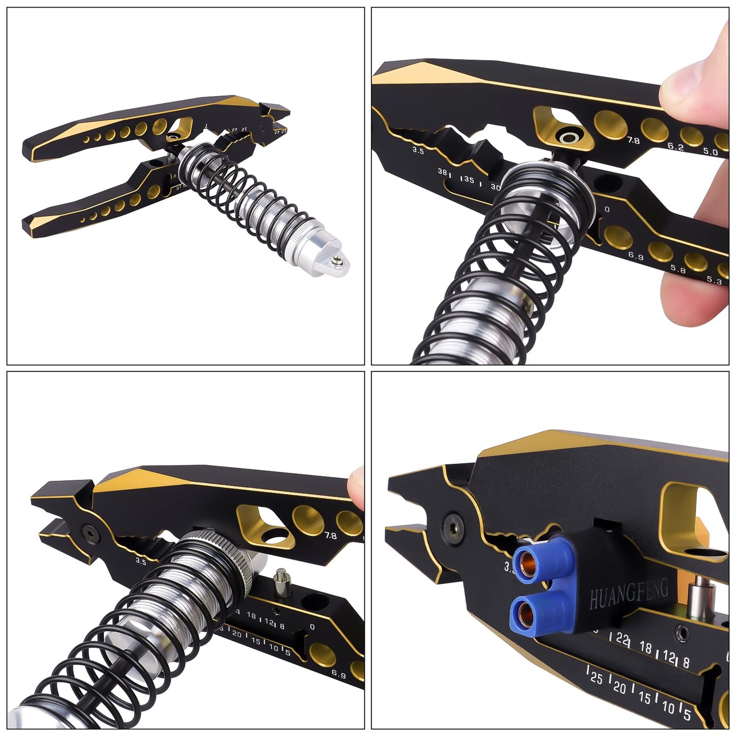 Aluminum Alloy RC Shock Absorber Pliers RC Crawler Shocks Multifunction Pliers RC Rod Ends Disassemble Tools for Traxxas Arrma A