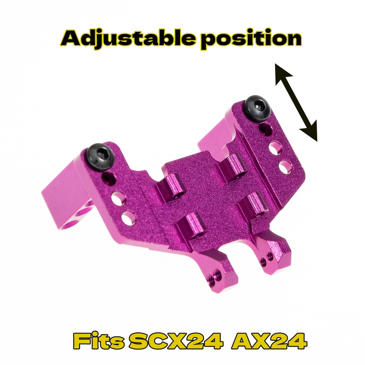 RampCrab Servo Mount Bracket for SCX24 & AX24, Adjustable Servo Mount Bracket, 1/24 RC Car Steering Servo Mount for SCX24 Bronco