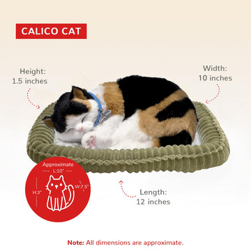 Perfect Petzzz - Original Petzzz Calico Cat, Realistic Lifelike Stuffed Interactive Pet Toy, Companion Dog With 100% Handcrafted Synthetic Fur