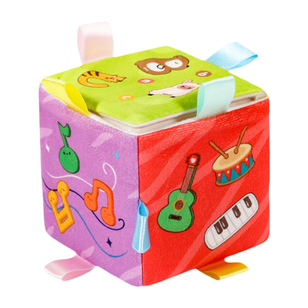 Ujeavette Musical Busy Cube With Led Multipurpose Educational Toy Montessori Busy Cube Cognition