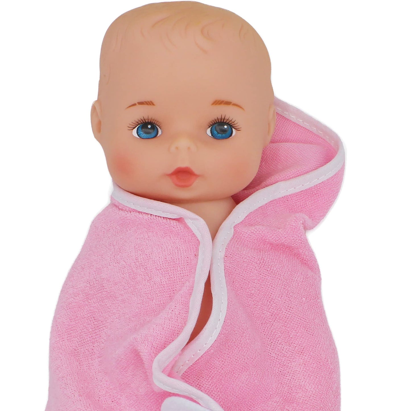 Baby's First 11" Softina Bathtime Doll with Pink Towel - Safe for Kids 1 Year & Up, Plastic, Small