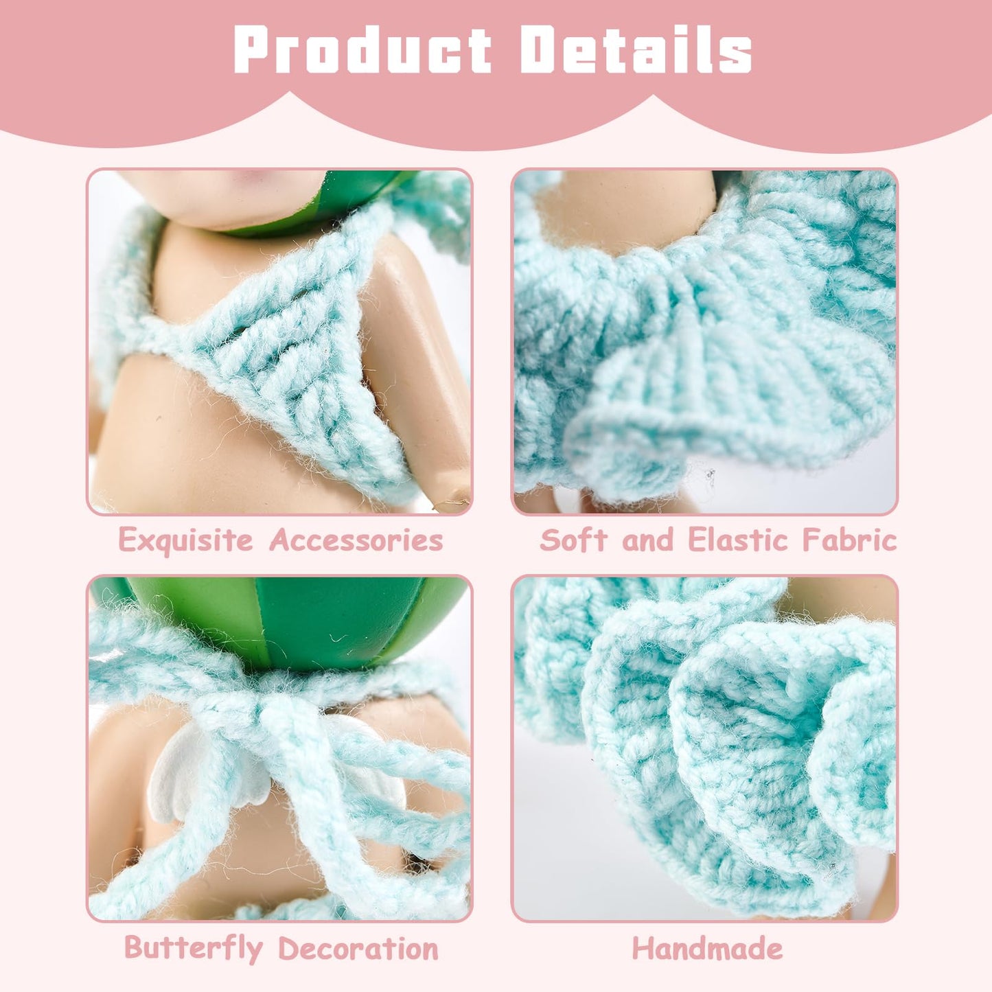 1 Set of Clothes for Sonny Angel  Green Bikini Skirt Series Fit for 3 Inch Minifigures Collectible Dolls  Cute Accessories Display and Decoration Gift for mature-themed Collectors