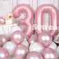 SUWEN 40 Inch Pink Helium Number Balloons 0-9 Jumbo Mylar for 30th Birthday Party Decorations
