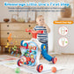 Baby Walker 5 In 1,Vatos Sit-To-Stand Learning Walker,Assemble As Scooter/Balance Bike/Push Walker/Activity Table/Detachable Panel,Push Walkers Toys With Music For Toddlers Infant Boys Girls