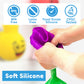 Aquatod Bath Toy Toddlers 2-4 - Silicone Wall Suction Bath Toy: Three Flasks With Unique Sprinkle Patterns