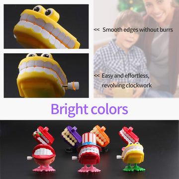 Faruijie 7Pcs Chattering Teeth Wind Up Toy Walking Teeth, Gags Practical Joke Toys Funny Small Feet Novelty And Gag Gifts