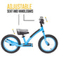 Mobo Explorer X Padded Balance Bike. Kids No-Pedal Bicycle, 14” Wheels, Blue
