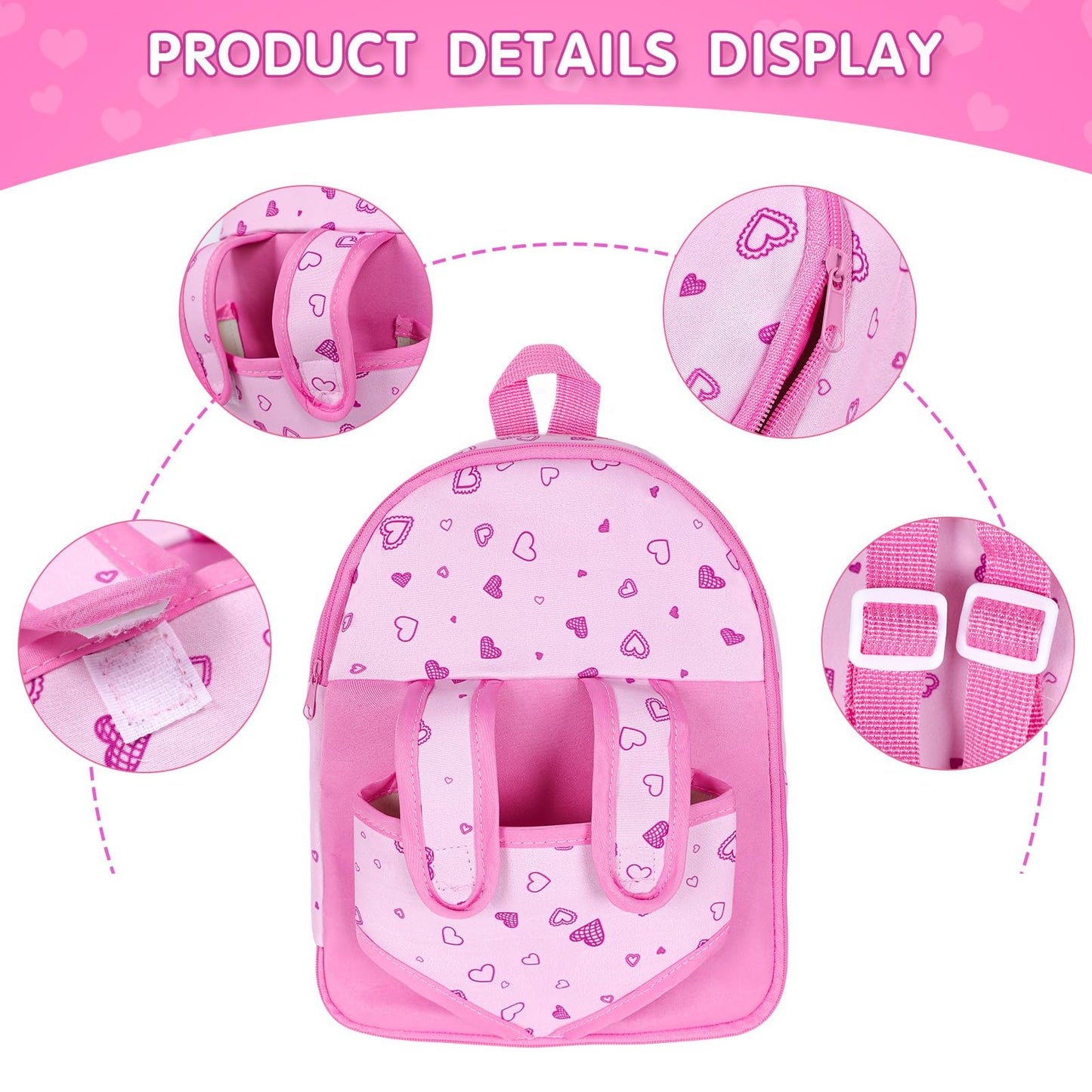 Dontno 12 Inch Baby Doll With Backpack Carrier And Accessories,Reborn Baby Doll Includes 3 Pcs Clothes And Bottles,Nipple,Burp C