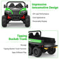 Garvee 24V 4WD 6-Wheel Electric Ride On Dump Truck with Remote Control  2 Seater Kids Dump Truck Toy for Big Kids Ages 3+  Includes Interactive Shovel  Dump Bed  LED Lights & Music Player