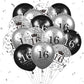 16Th Birthday Balloons Kids Decorations 15Pcs Black Silver Happy 16Th Birthday Party Latex Confetti Balloons For Kids Boys Girls 16Th Anniversary Happy Birthday Party Decor Supplies 12 Inches
