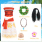 Raaibb Kids Halloween Costume Set For Ocean Princess Costume Girls Kids Princess Dress Up Birthday Party Outfits Dress For Hawai