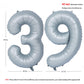 40 In Matte Gray Number Balloons Helium Foil Mylar Balloon Birthday Party Banquet Decoration 39