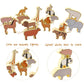 Xylolin Wooden Zoo Animal Blocks Stacking And Balancing Toy, Toddler Wood Animal Figures Blocks Imaginative Play, Preschool Educational Toys And Stack Balance Games For Kids