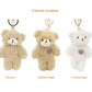 Zitokin Bear Plush Keychain Toys For Kids With Purple Heart 5'' Inch Stuffed Teddy Plushie Backpack Purse Pendant Gift For Girls