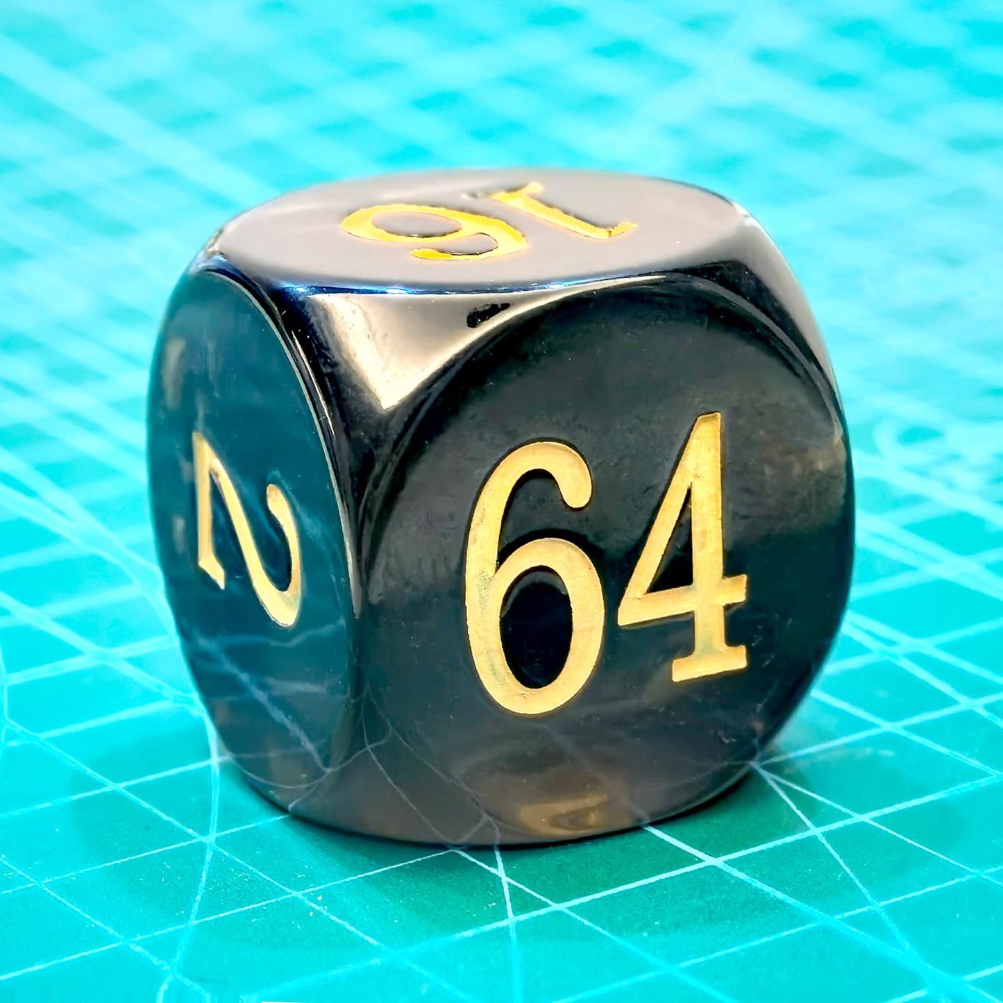 Big Translucent Backgammon Doubling Cube Dice 30Mm, Large Backgammon Doubling Number Dice 1 3/16'', Translucent Smoke