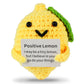 DAFURIET Mini Funny Potato, 3 inch Knitted Wool Doll with Positive Card for Cheer Up Gifts and Party Decorations, Cute Wool Potato Crochet Doll for Birthday Gifts (Lemon) -Like New