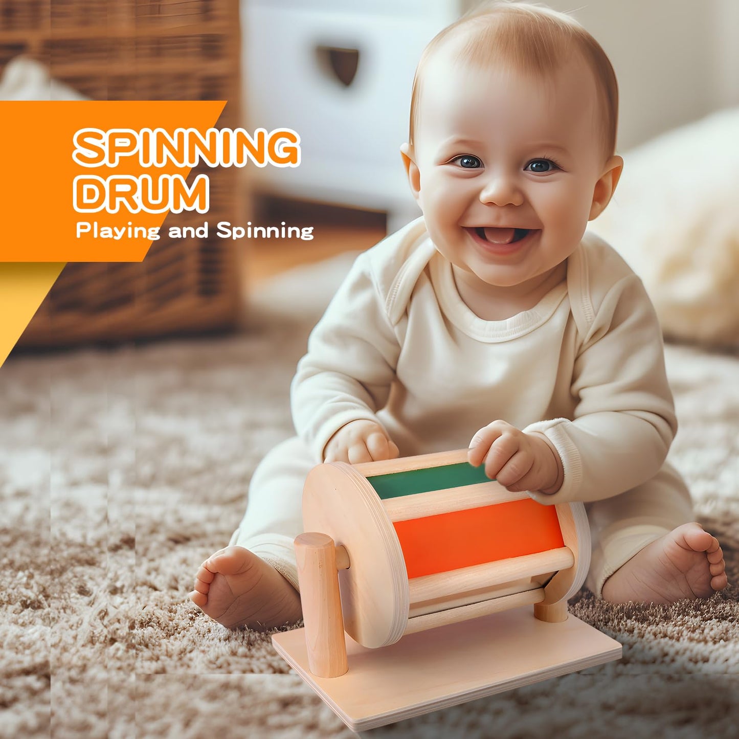 Starrykids Montessori Toys For Babies 0-6 Months, 6 In 1 Learning Educational Set For For Newborn, Toddlers Gifts Includes Spinn
