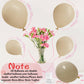 Double Stuffed Cream Beige Balloons, Pastel Beige Balloon Arch,18 12 10 5 Inch Double Stuffed Cream Beige Balloon Different Size