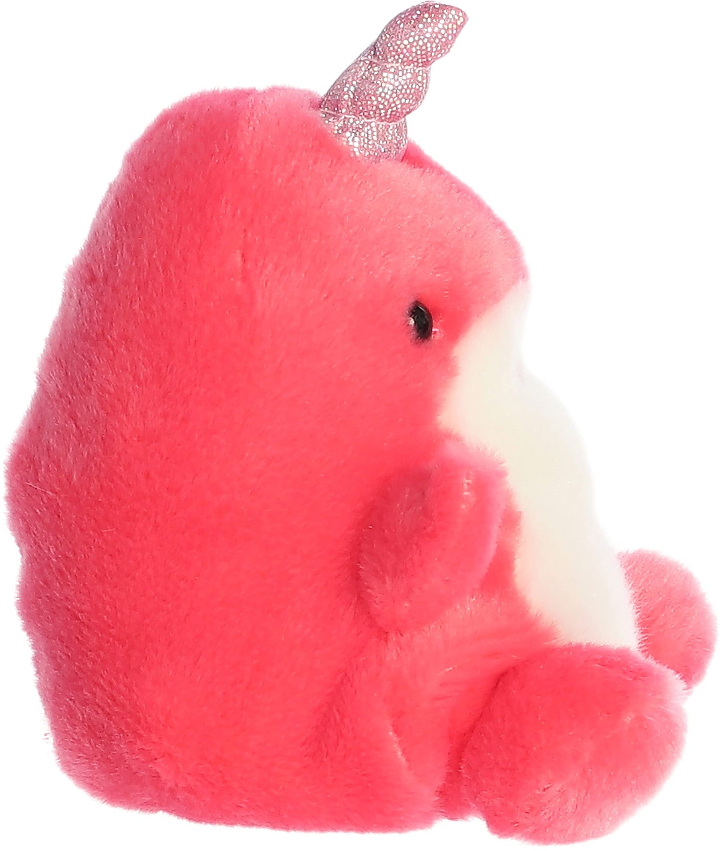 Aurora Adorable Palm Pals Nia Narwhal Stuffed Animal - Pocket-Sized Play - Collectable Fun - Pink 5 Inches